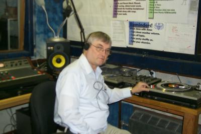 Bill Charles in the Wjrh Studio